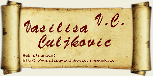 Vasilisa Čuljković vizit kartica